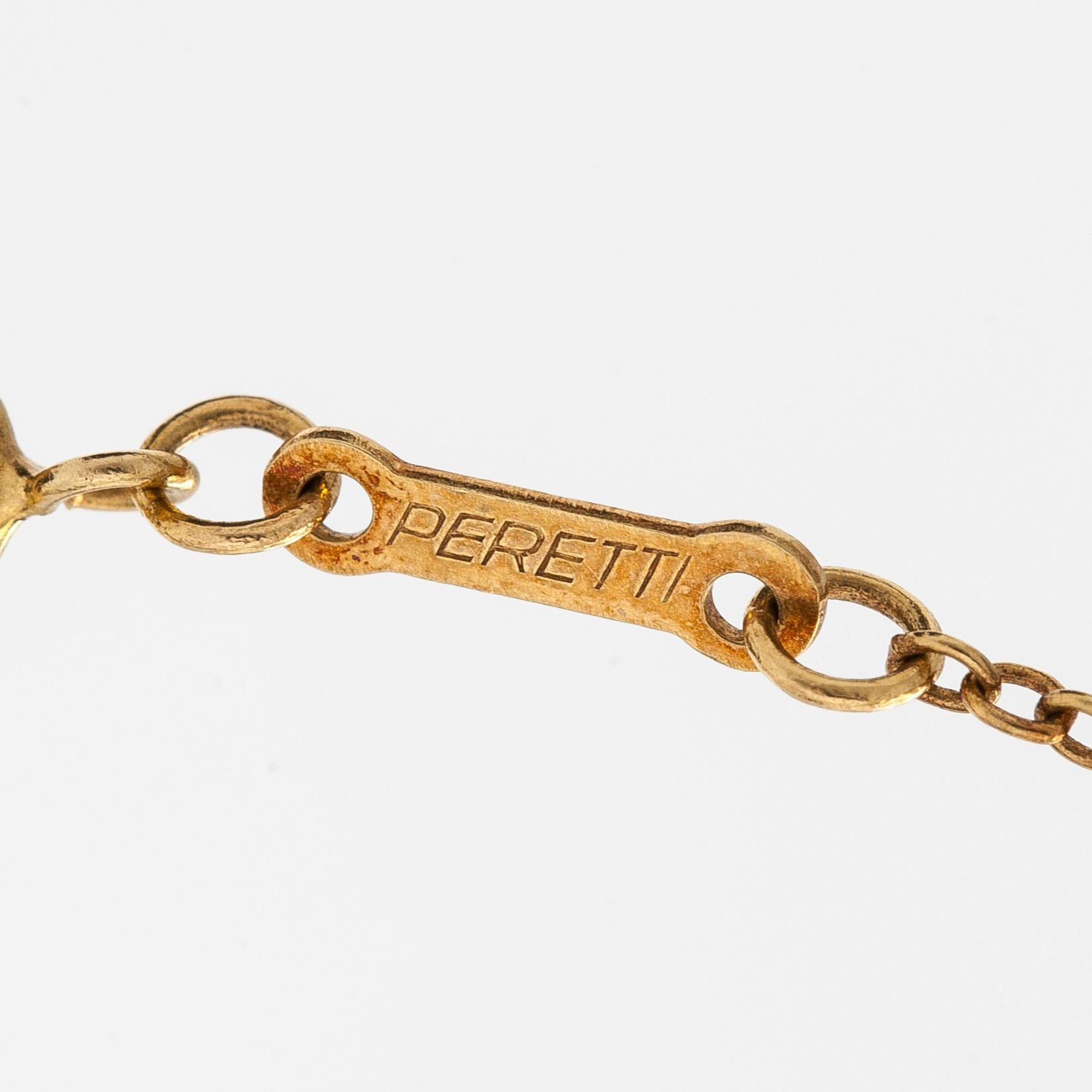 Tiffany & Co, Elsa Peretti, an 18K gold 'Open Teardrop' necklace.