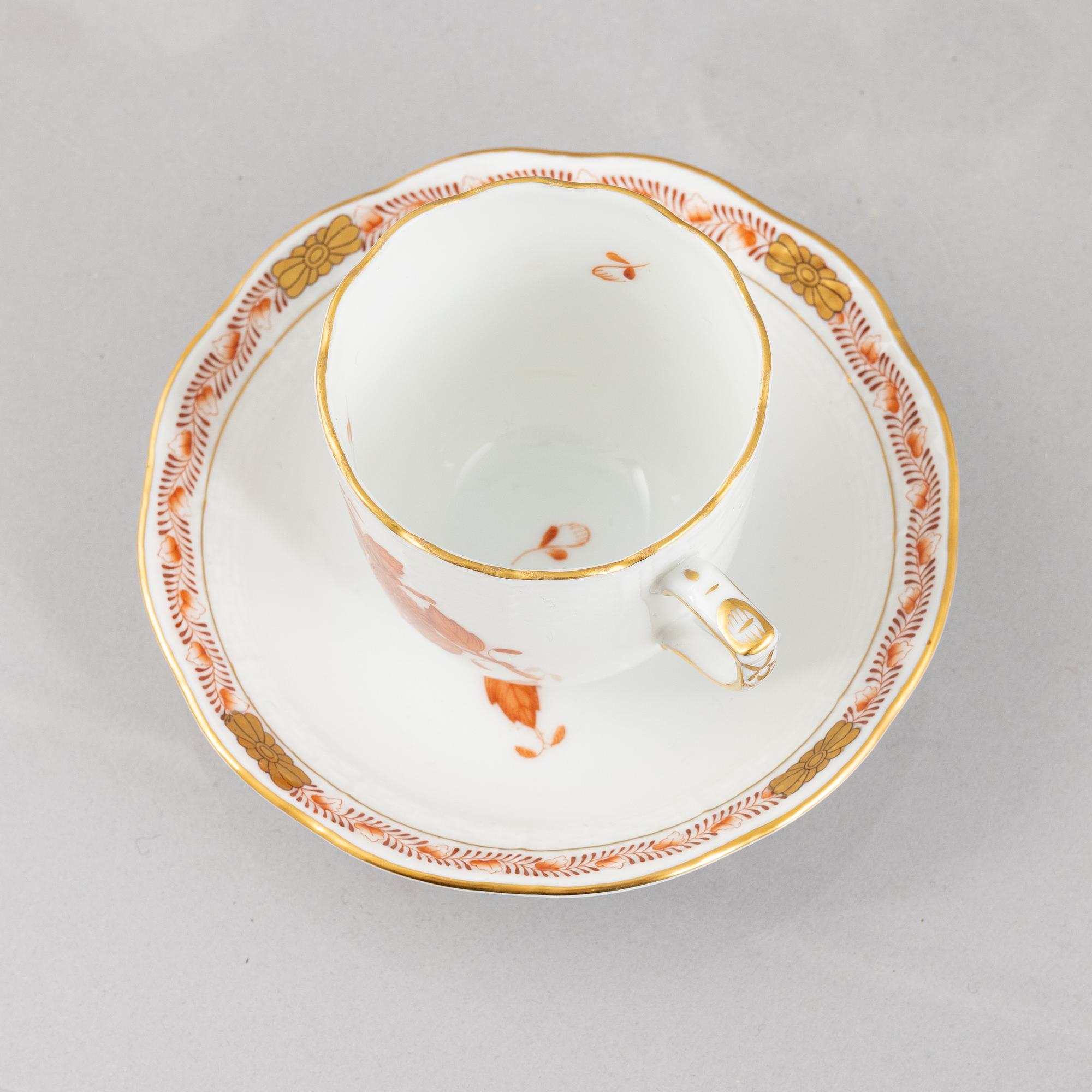 Dinner service, 53 pieces, porcelain, "Chinese Bouquet", Herend, Hungary.