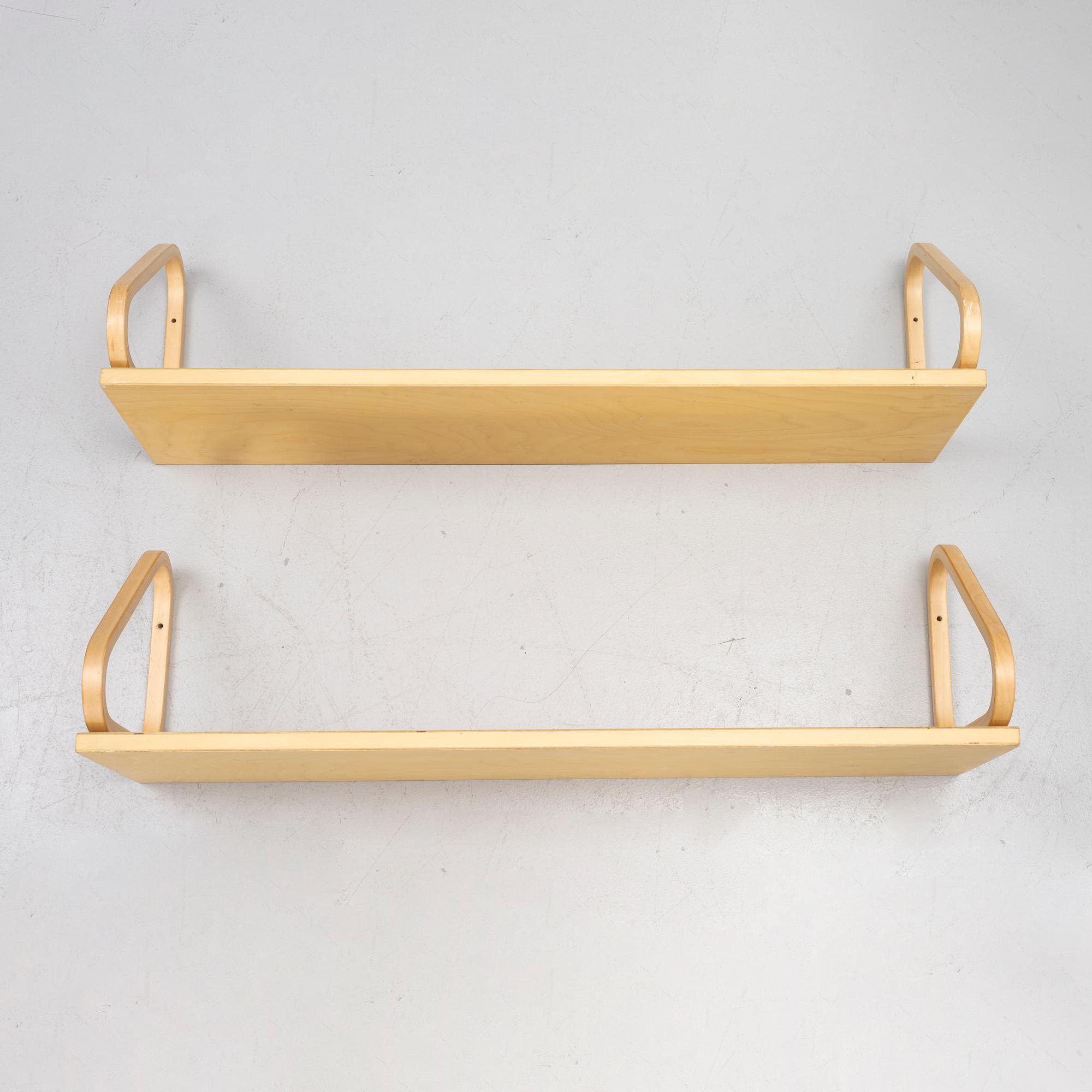 Alvar Aalto, a pair of model '112B' birch book shelves, Artek, Finland.