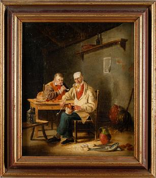 OKÄND KONSTNÄR, olja på duk, ej signerad, 1800-tal.