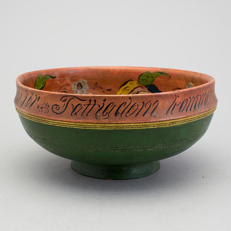 A 19th century painted folk art bowl Norway.