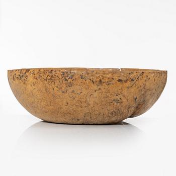 A Swedish burl bowl, dated 1796.