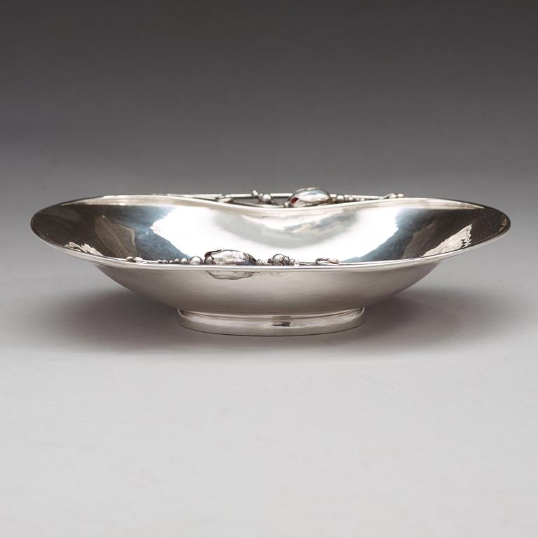 Georg Jensen, skål "Magnolia/Blossom", Köpenhamn 1919, 830/1000 silver, design nr 2,
