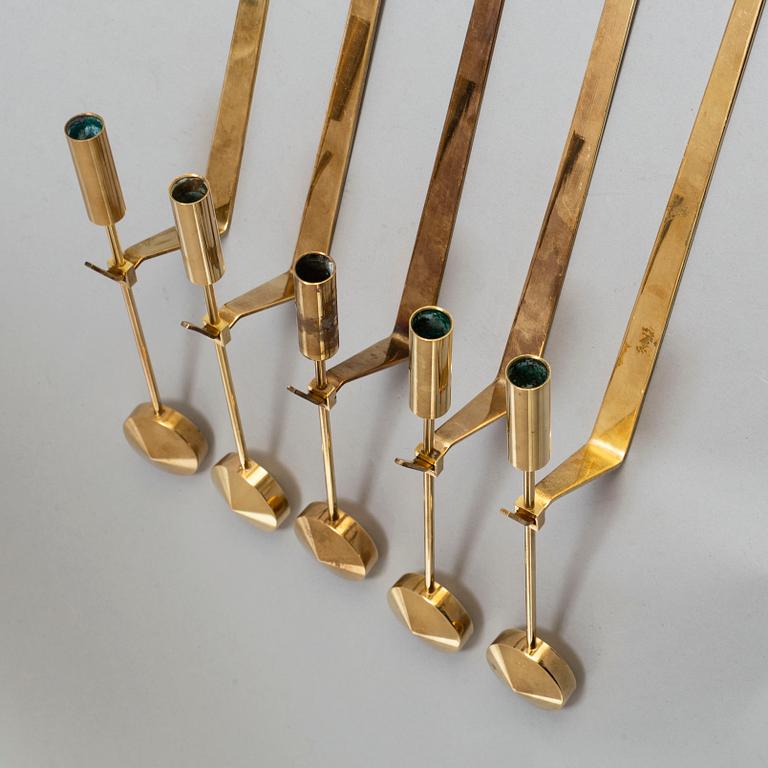 A pair of 'Pendel' wall scones by Pierre Forsell for Skultuna.