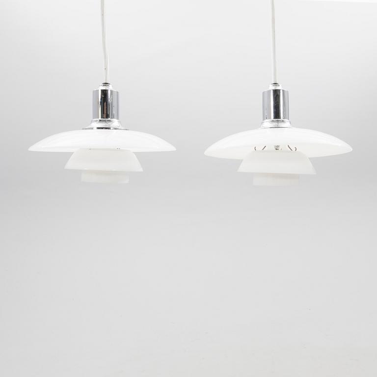 Poul Henningsen, taklampor ett par "PH 2/1", Louis Poulsen, Danmark.