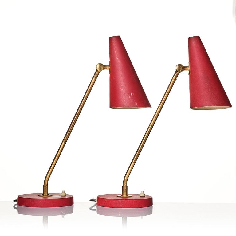 Bertil Brisborg, Table lamps 1 pair, model "33119", Nordiska Kompaniet, 1950s.