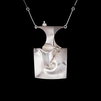 BJÖRN WECKSTRÖM, A NECKLACE Barbarella, sterling silver, Lapponia 1972.