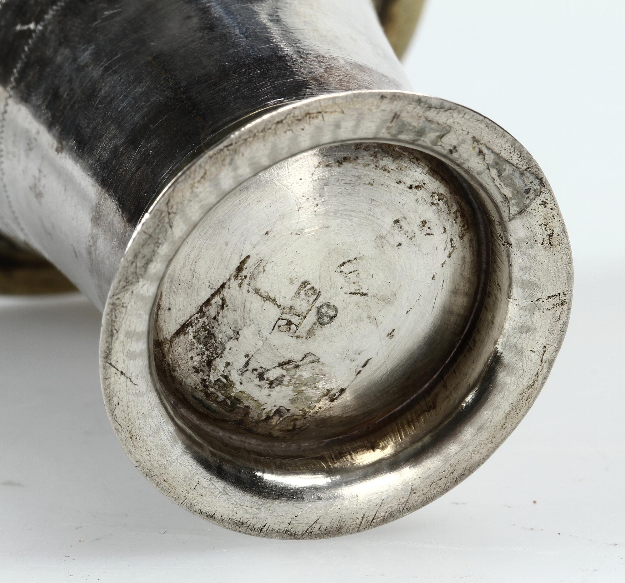 BÄGARE, 3 st, 1700/1800-tal. Vikt ca 190 gr.