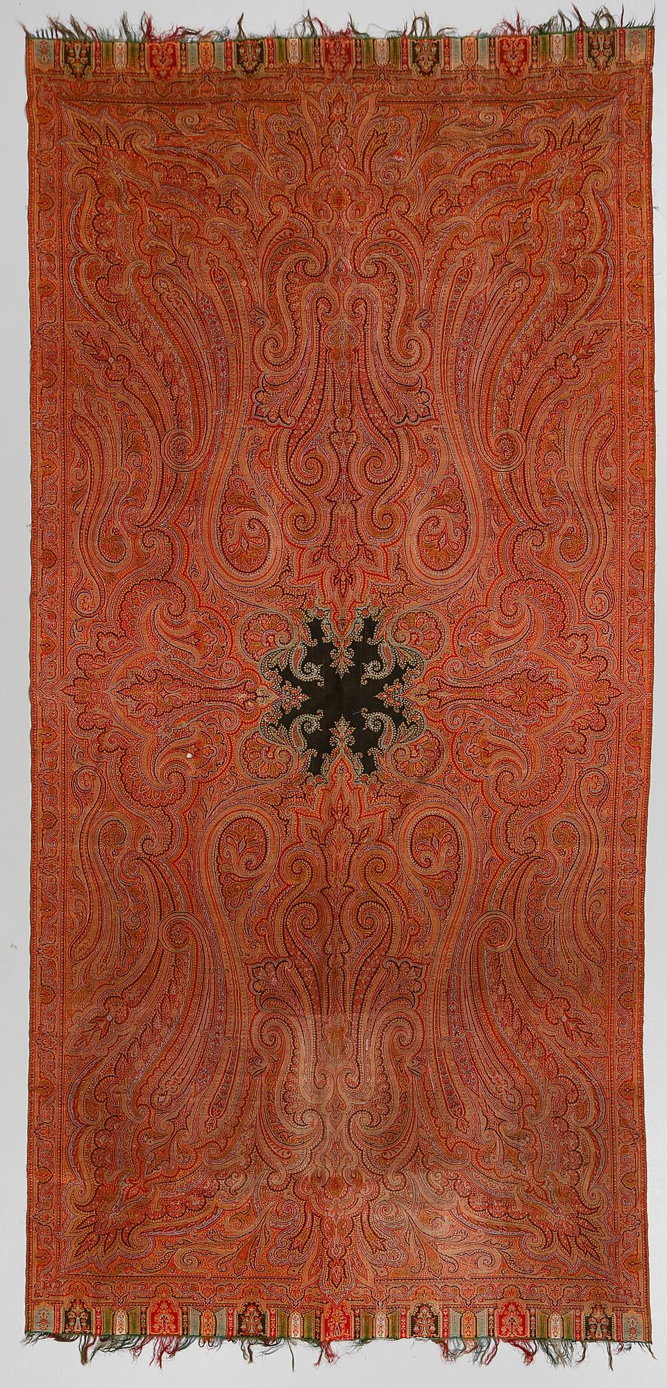 PAISLEYSJAL, 1900-talets första hälft, 290 x 143 cm.