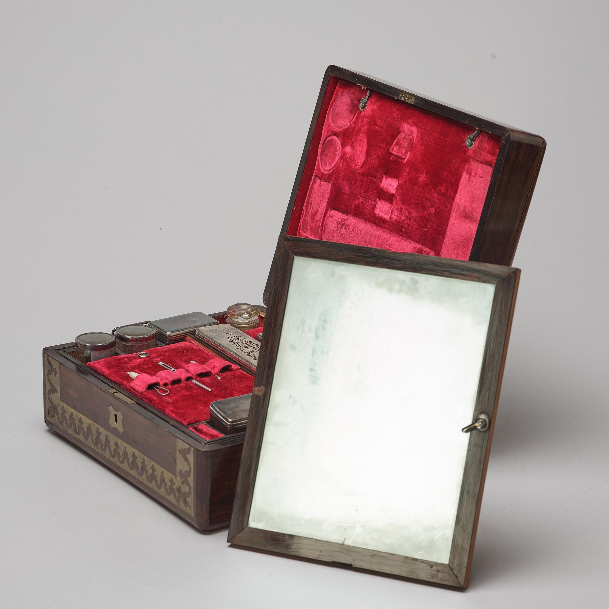 A dressing casket, 19th ct.