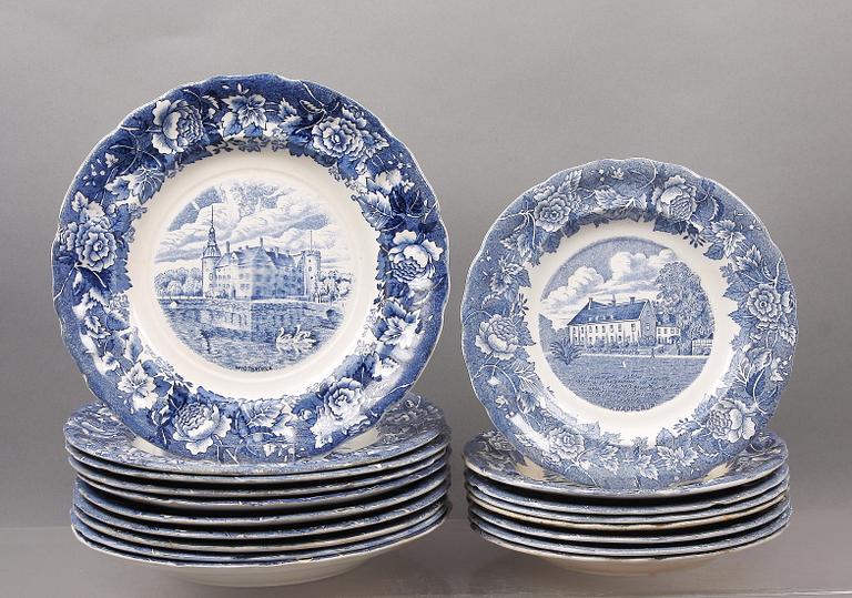 MATSERVIS, 50 delar,flintgods, "Skåne", Rörstrand.