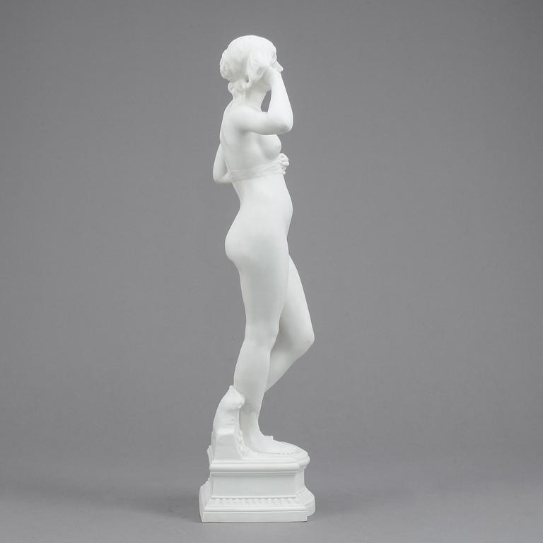 SKULPTUR, parian, efter Per Hasselberg, Gustavsberg.