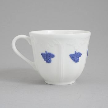 KAFFEKOPPAR, 6 st, porslin, "Blå Blom" Rörstrand.