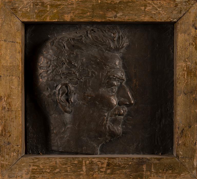 GUNNAR FINNE, relief, bronze, signed and dated 1922.