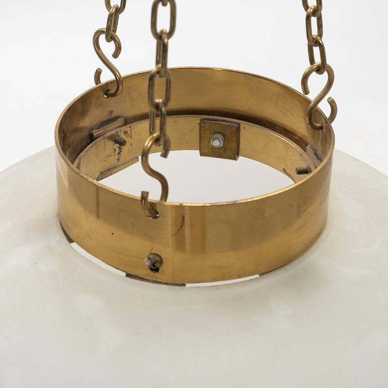 A glass ceiling light, second half of the 20th Century.
