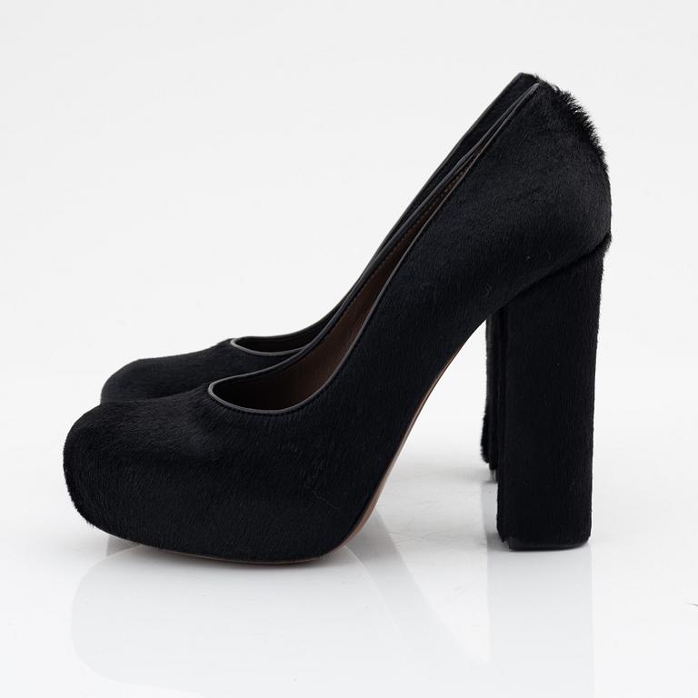 Marni, a pair of calf hair pumps, size 36 1/2.