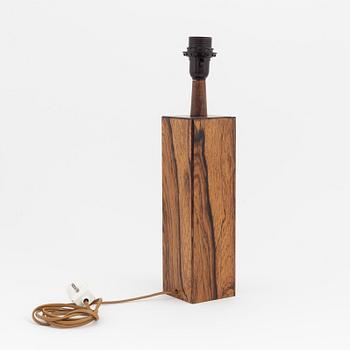 A rosewood veneered table light, 1960's.