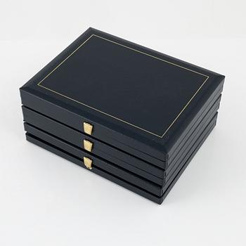 Bestickuppsättning, silver 36 st, "Svensk spets", GAB & C.G.Hallberg, Stockholm, R7-V7.