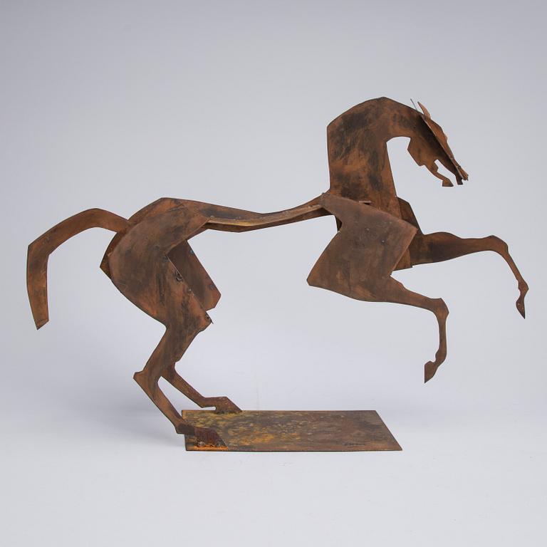 JEAN-LOUIS SAUVAT, skulptur, rostmetall, signerad.