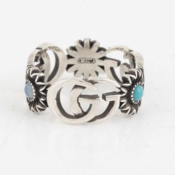 Gucci, ring, silver, size 17.