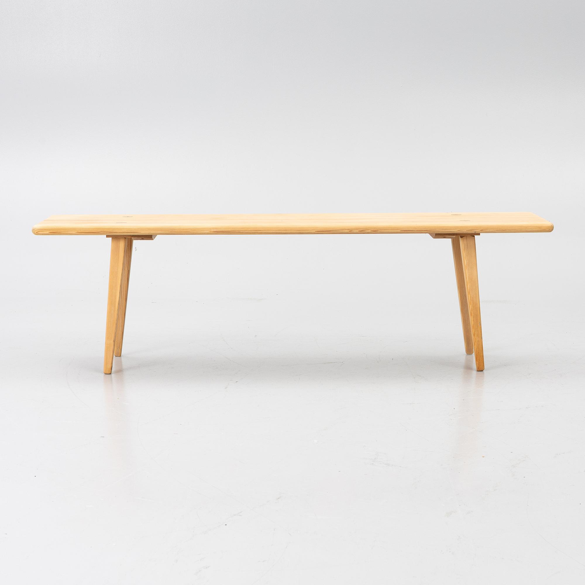 A pine bench, pine, 1970s/80s.