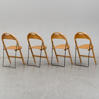 Four collapsible 'Bern' birch chairs from Gemla, 1920's/30's.