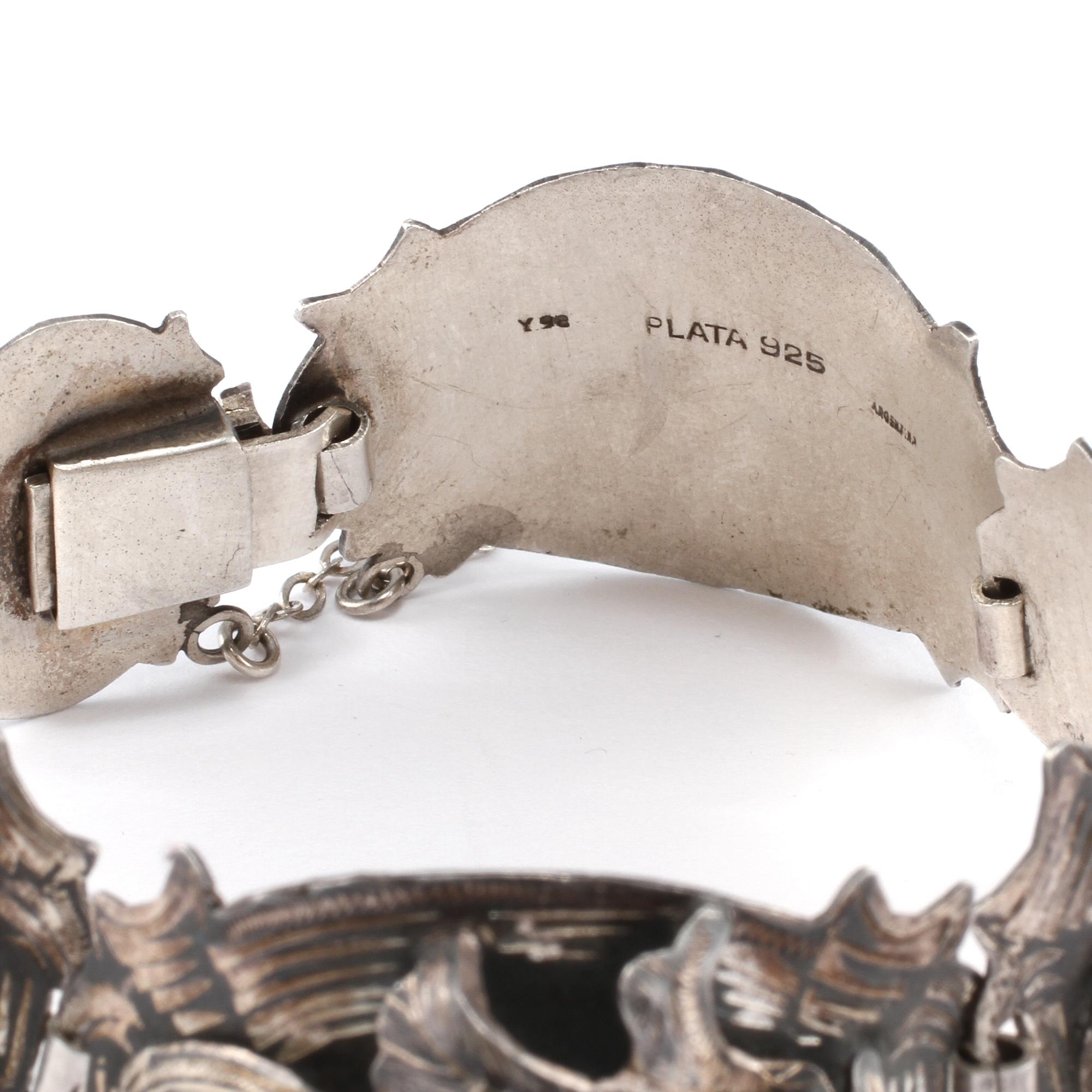 ARMLÄNK, sterlingsilver, utländska stämplar. Vikt 37 g.