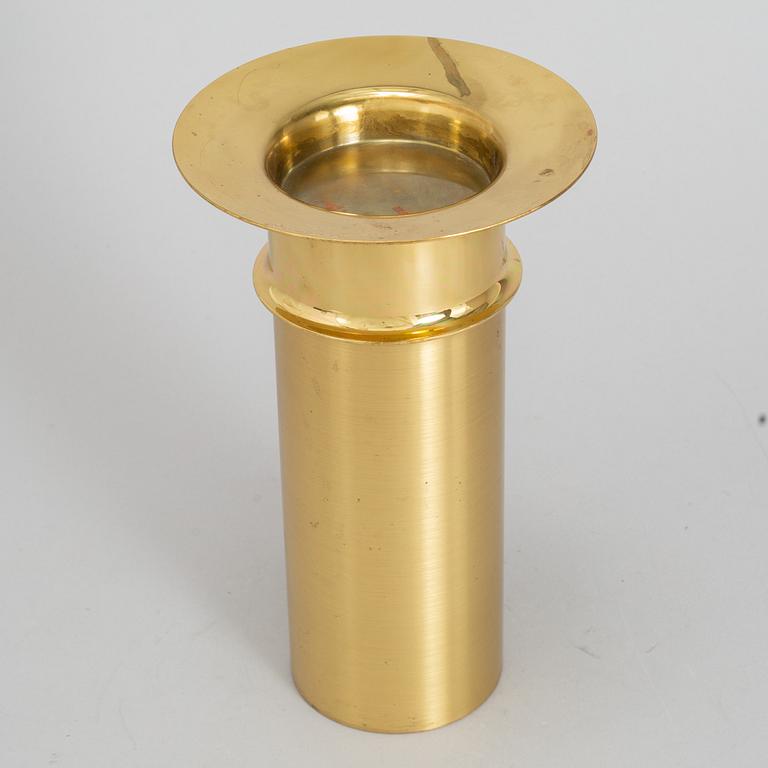 A brass candle stick by Tapio Wirkkala, Kultakeskus OY, Finland.