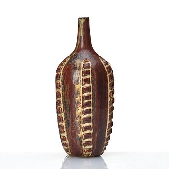 Axel Salto, a stoneware 'sung' glazed stoneware vase, Royal Copenhagen, Danmark 1985-89, model 21491.
