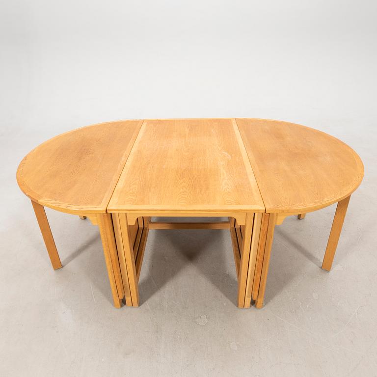 Børge Mogensen, gateleg table and two demilune tables, Karl Andersson & Söner, late 20th century.