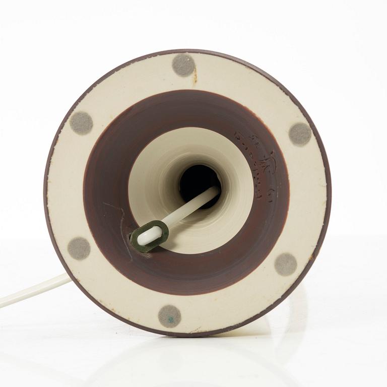 Berndt Friberg, a stoneware table lamp, Gustavsbergs studio, Swedne, 1975.
