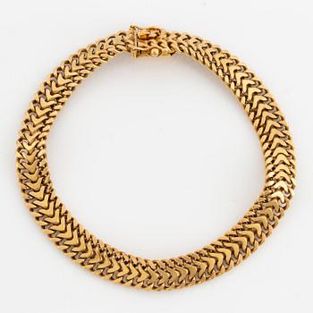 ARMBAND, 18K guld, ormlänk.