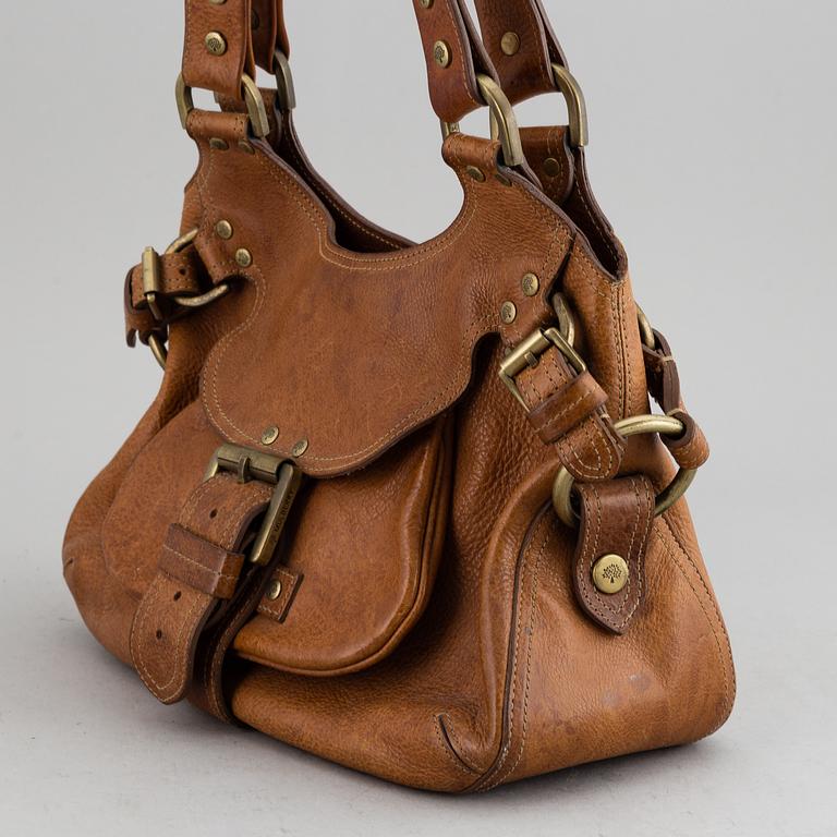 MULBERRY, a tan leather bag.