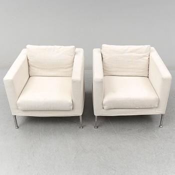 A pair of 'Box' easy chairs by Piero Lissoni from Living Divani.