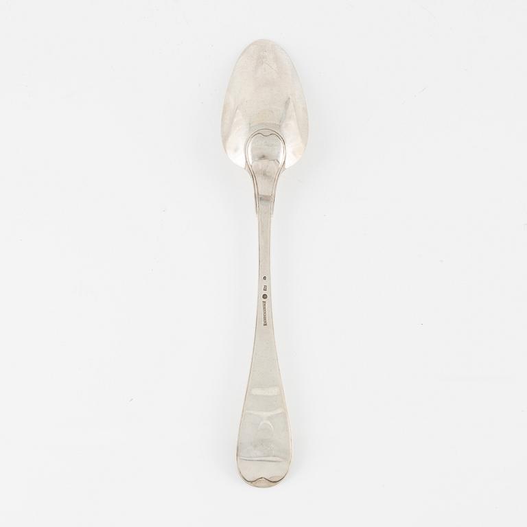 A Swedish Silver Serving Spoon, mark of Anders Theodor Barkman, Varberg 1836.