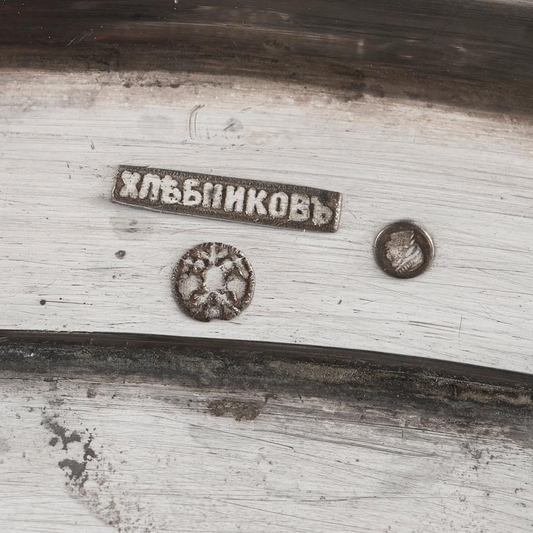 A Russian 20th century parcel-gilt jardiniere, marks of Chlebnikov, Moscow 1908-1917.