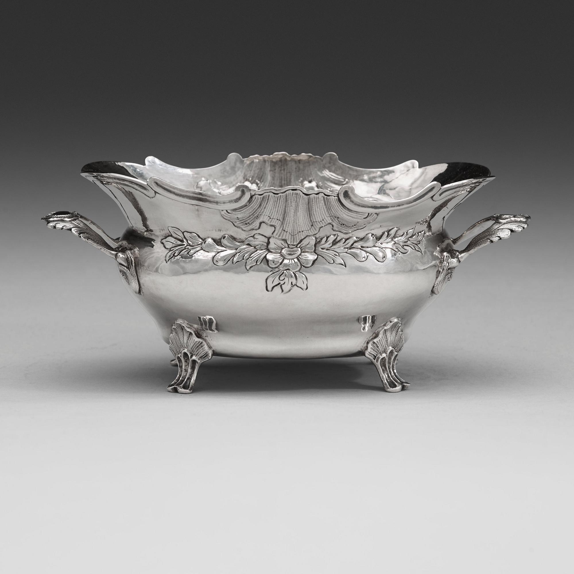 ANDERS CASTMAN dy, Eksjö 1779, konfektskål, silver, rokoko.