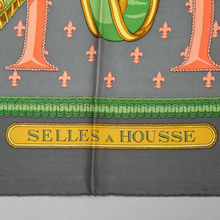 HERMÈS, "Selles a Housse", scarf.