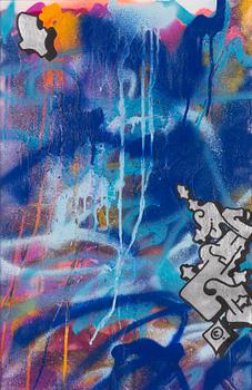 Magnus "NUG" Gustafsson, spray paint on canvas.