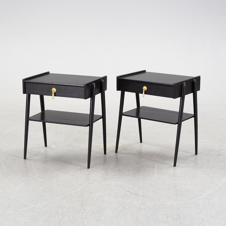 A pair of bedside tables from AB Carlström & Co Möbelfabrik, second half of the 20th century.