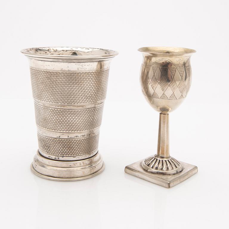 Parti silver, 8 delar, bla Sverige, 1800-tal.