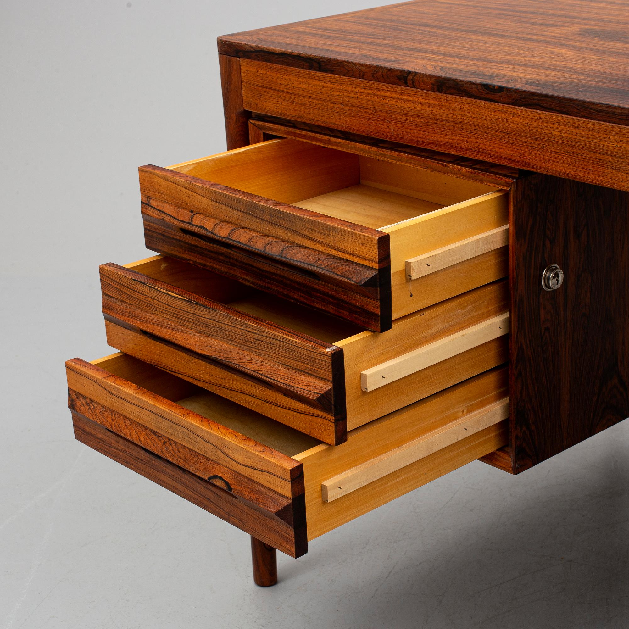 A rosewood desk by Torbjorn Afdal, Bruksbo, Haug Snekkeri AS