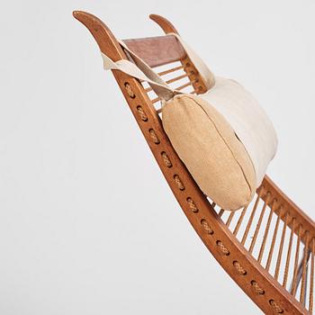 Hans J. Wegner, an oak lounge chair model "JH 524", Johannes Hansen, Copenhagen.