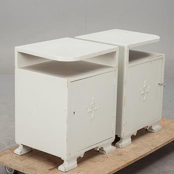 SÄNGBORD, ett par, art deco, 1930-tal.