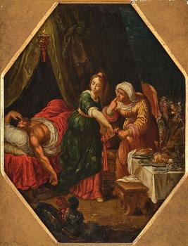 869. Frans Francken II, inscribed, Judith and Holofernes.