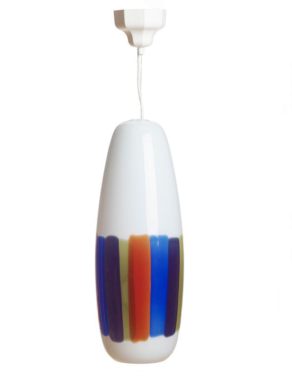 A overlaid glass cealing lamp, probably Massimo Vignelli Italy 1950's.