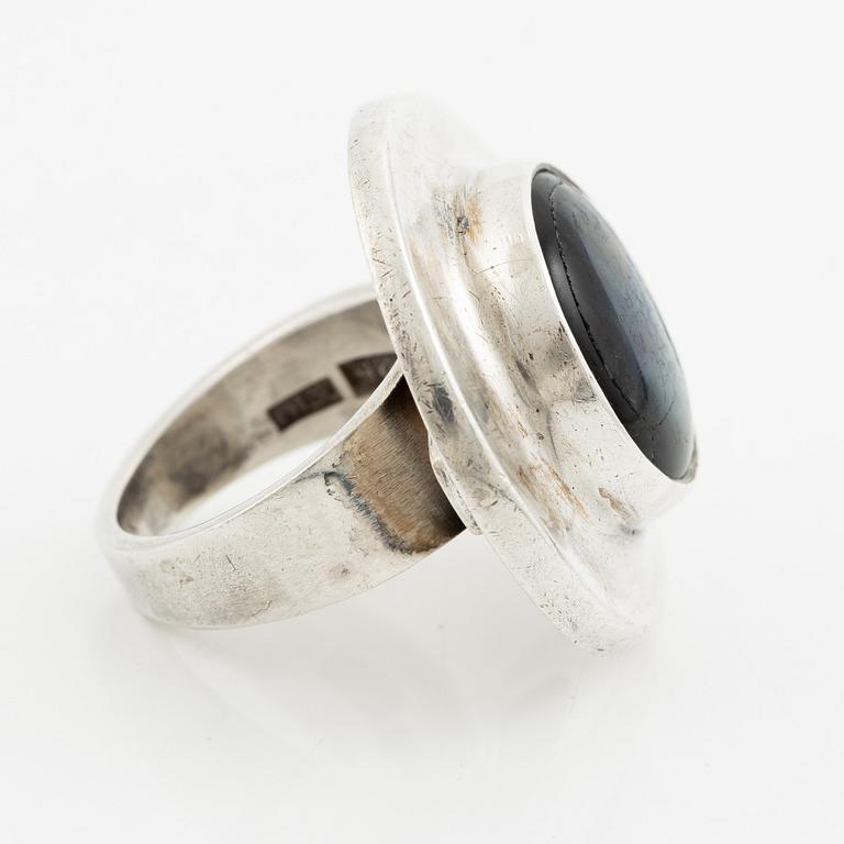 Sven-Erik Högberg, ring, sterling silver with labradorite, Gothenburg 1975.