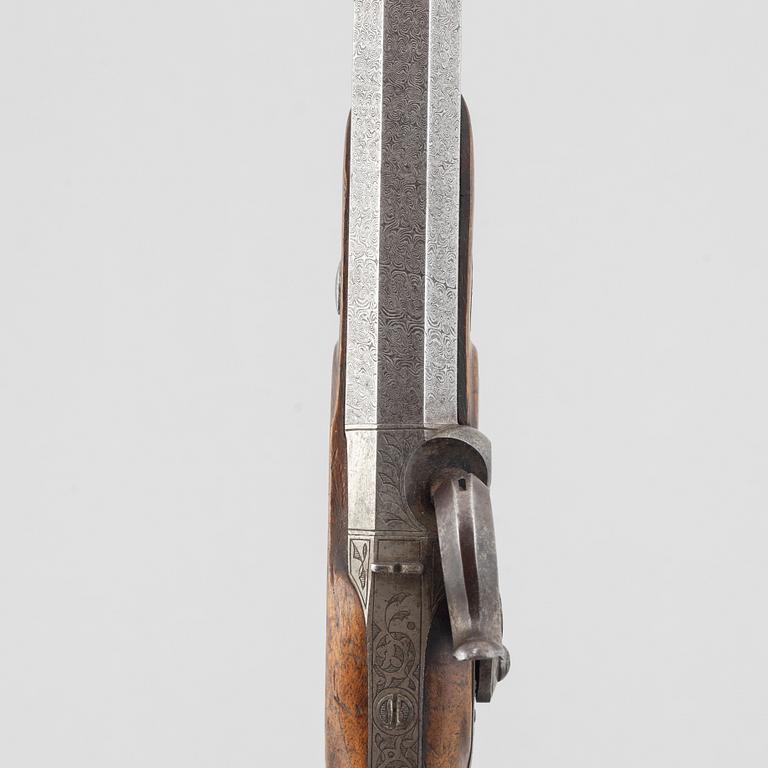 Percussion pistols, a pair, 1850s, Belgium.