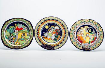 FAT, 9 st, porslin, Björn Wiinblad, Rosenthal Studio-Line, 1970/80-tal.