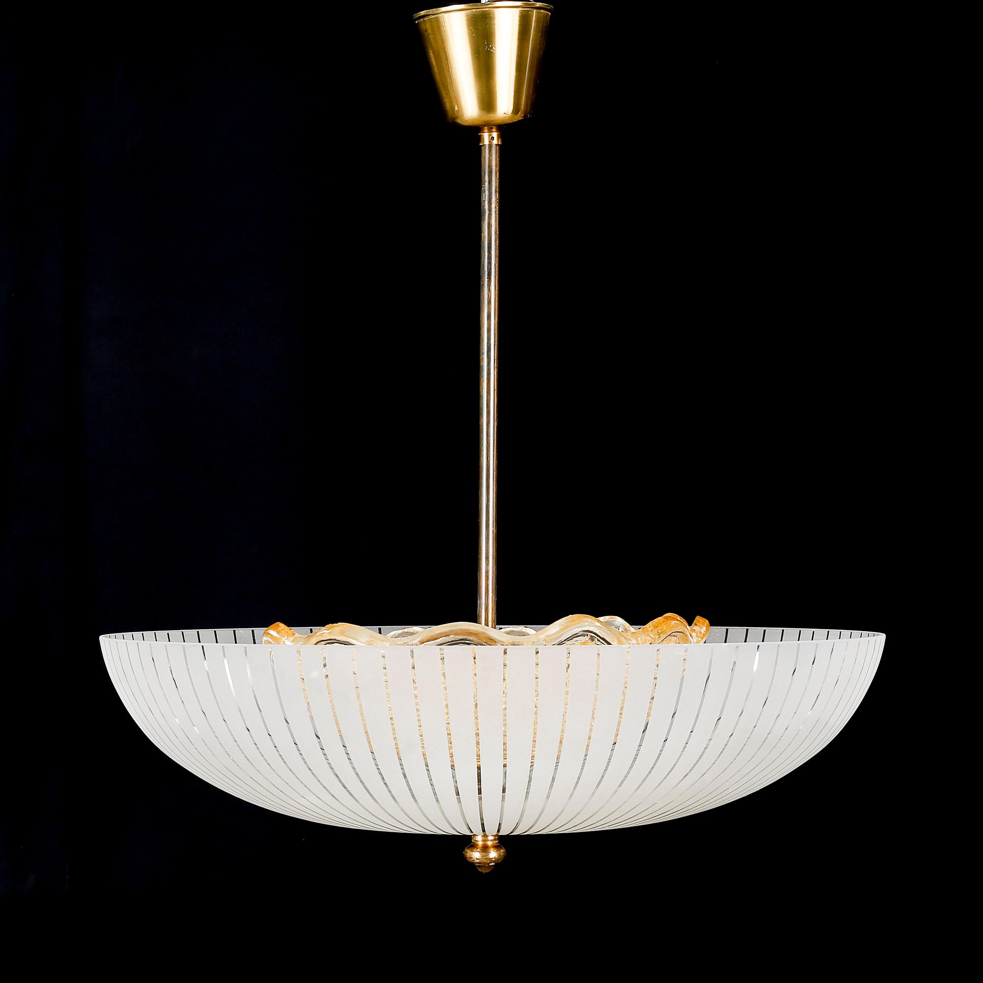 An Orrefors ceiling lamp from the 1940/50s.